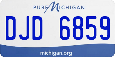 MI license plate DJD6859
