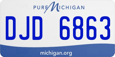MI license plate DJD6863