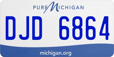 MI license plate DJD6864