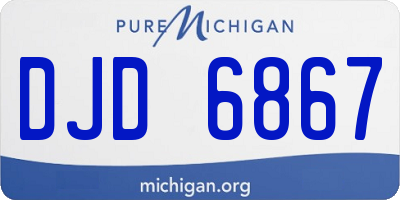 MI license plate DJD6867