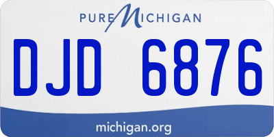 MI license plate DJD6876