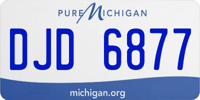 MI license plate DJD6877