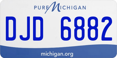 MI license plate DJD6882