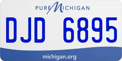 MI license plate DJD6895