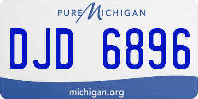 MI license plate DJD6896