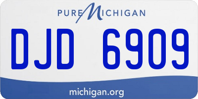 MI license plate DJD6909