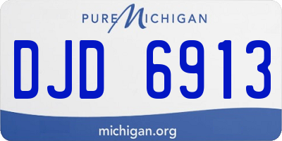 MI license plate DJD6913