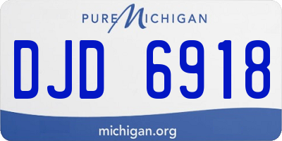 MI license plate DJD6918
