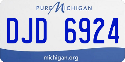 MI license plate DJD6924