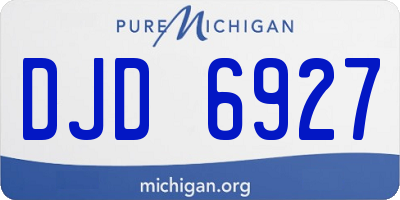 MI license plate DJD6927