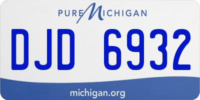 MI license plate DJD6932