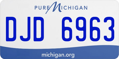MI license plate DJD6963
