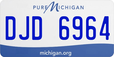MI license plate DJD6964
