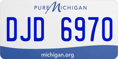 MI license plate DJD6970