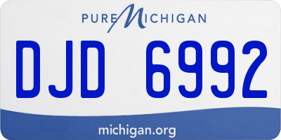 MI license plate DJD6992