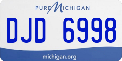 MI license plate DJD6998