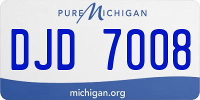 MI license plate DJD7008
