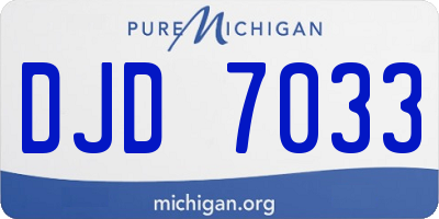 MI license plate DJD7033