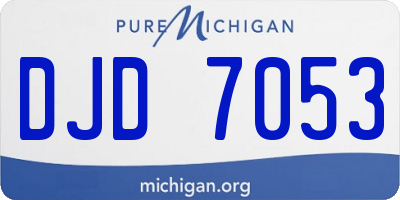 MI license plate DJD7053