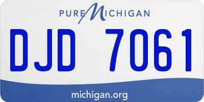 MI license plate DJD7061