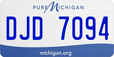 MI license plate DJD7094