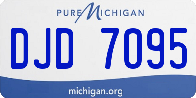 MI license plate DJD7095
