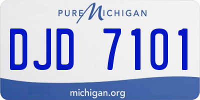 MI license plate DJD7101