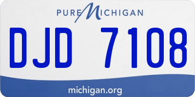 MI license plate DJD7108