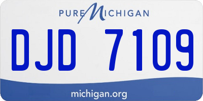 MI license plate DJD7109