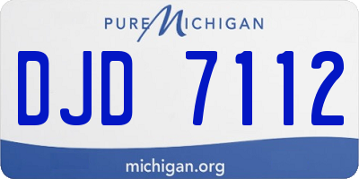 MI license plate DJD7112