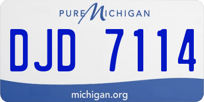 MI license plate DJD7114