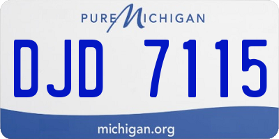 MI license plate DJD7115