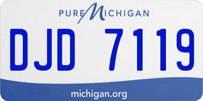 MI license plate DJD7119