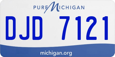 MI license plate DJD7121