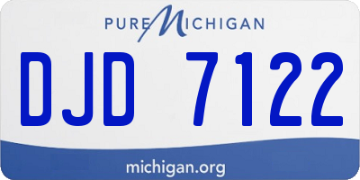 MI license plate DJD7122
