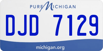 MI license plate DJD7129