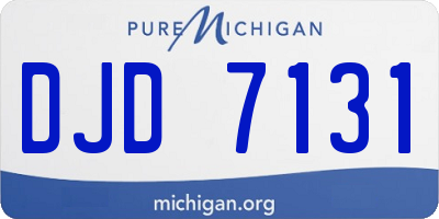 MI license plate DJD7131