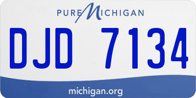 MI license plate DJD7134