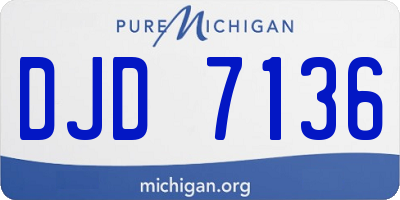 MI license plate DJD7136
