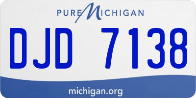 MI license plate DJD7138