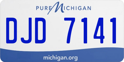 MI license plate DJD7141