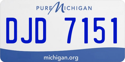 MI license plate DJD7151