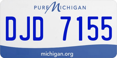 MI license plate DJD7155