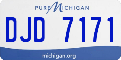 MI license plate DJD7171