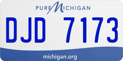 MI license plate DJD7173