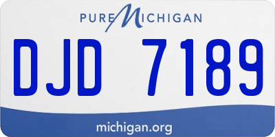 MI license plate DJD7189