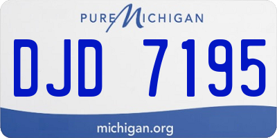 MI license plate DJD7195