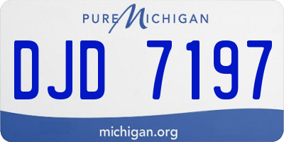 MI license plate DJD7197