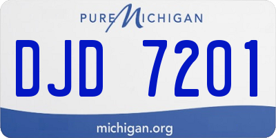 MI license plate DJD7201