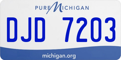 MI license plate DJD7203